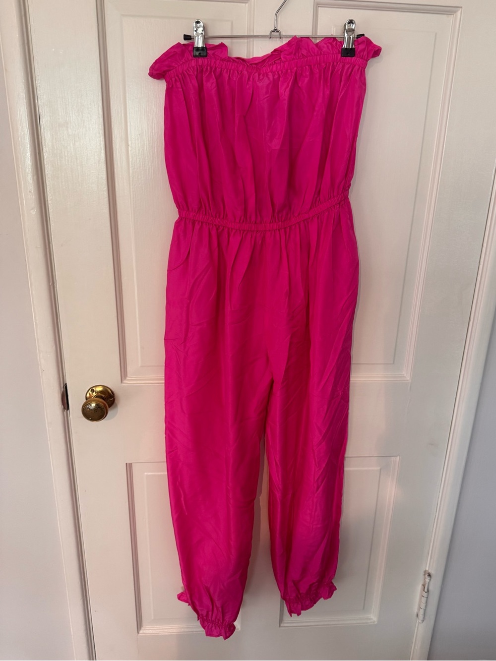 Cynthia Rowley Girls Bright Hot Pink Strapless Jumpsuit